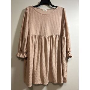 Querencia Brand Maternity Blouse‎ Top Women's Size Large Light Pink